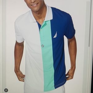✅ Nautica Men's Classic-Fit Navtech Colorblock Size M